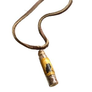 Artesian Owl Glass Vial with Gold Magic Dust Unisex Men’s or Women’s Jewelry